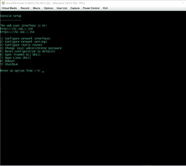 Finished Installation Screen on the CLI