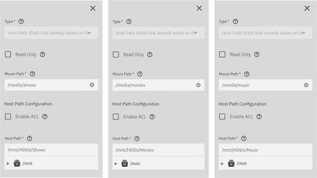 Config for Mounts in Jellyfin