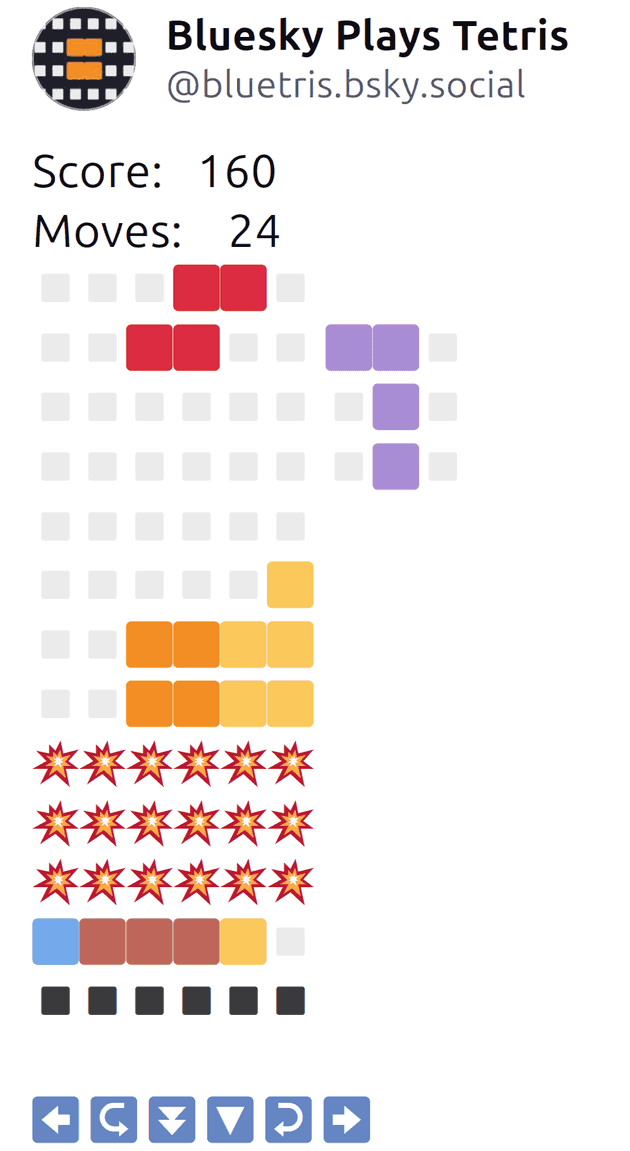 Example of a turn in Bluetris