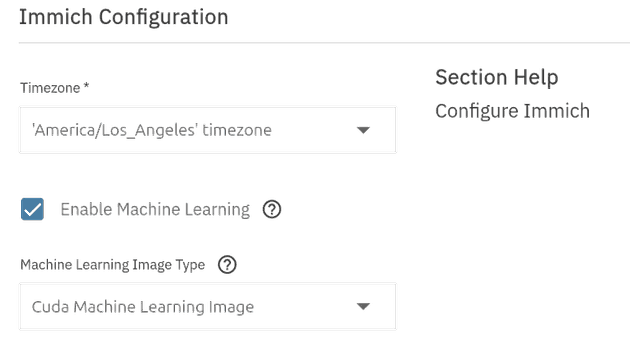 Change Immich ML Container