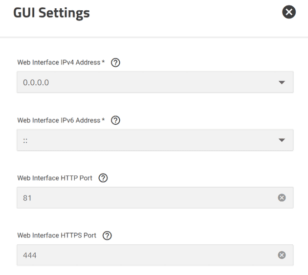 Changing the port TrueNAS’ UI uses